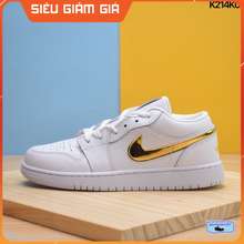 Giày Thể Thao Jordan 1 Low White Metallic Gold 