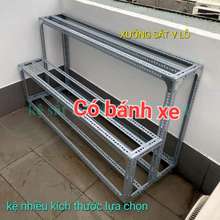 Kệ Có Bánh Xe;Kệ Sắt V Lỗ Bậc Thang 2 