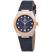 Omega Constellation Automatic Chronometer Diamond Blue Dial Ladies Watch 131 28 29 20 99 003