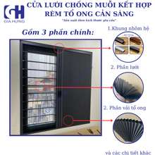 Cửa Lưới Chống Muỗi Kết Hợp Rèm