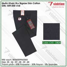 Quần Kaki 0Ly Bigsize Dãn Cotton Classic 589 - 