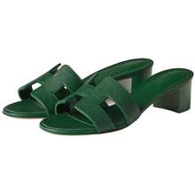 Dép Cao Gót Nữ Oasis Sandal Green Màu Xanh