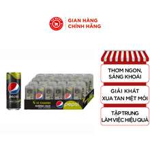 Thùng 24 Lon Nước Uống Có Gaz Vị Chanh