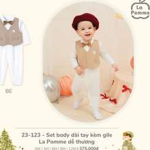 Set Body Dài Tay Kèm Gile Dễ Thương - Be