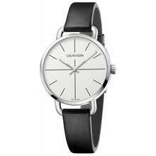 Calvin Klein Đồng Hồ Nữ Women's Even Leather Watch K7B231CY Màu Trắng Đen