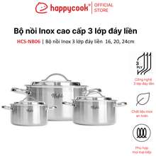 Bộ Nồi Inox Cao Cấp 3 Lớp Đáy Liền