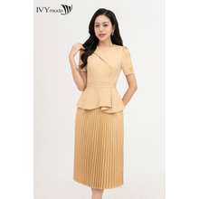 Đầm peplum xếp ly MS