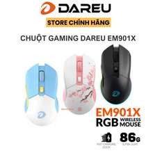 Chuột Không Dây Em901X Rgb Black / Pink /