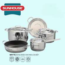 Bộ Nồi Inox 5 Đáy Sunhouse Shg995 - Shg991