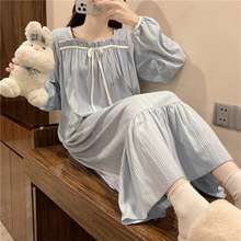 Phụ Nữ Váy Ngủ Dài Tay Baju Tidur Bộ