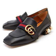 Giày Lười Nữ Leather Mid Heel Loafer 423559 