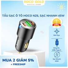 Tẩu Sạc Ô Tô Hoco Nz6, Sạc Nhanh 45W,