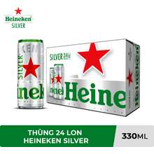 Thùng 24 lon bia Silver 330ml/lon - Bao bì