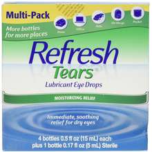 Tears Eye Drop Lubricant 4 X 15Ml Bottles + 1