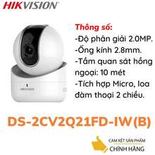 Camera Ip Wifi Hikvision Ds 2Cv2Q21Fd Iw 2Mp