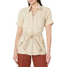 Calvin Klein Women Missy Everyday Short Sleeve Belted Lined Jacket