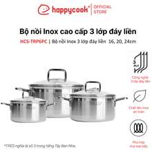 Bộ Nồi Inox Cao Cấp 3 Lớp Đáy Liền