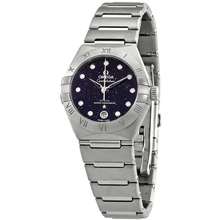 Omega Constellation Automatic Blue Aventurine Glass Diamond Dial Ladies Watch 131 10 29 20 53 001