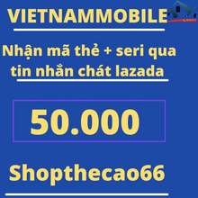 Thẻ cào Vietnammobile 50.000 Nhận mã + seri 