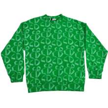 Áo Nỉ Sweater Nữ Green With Letter Detail