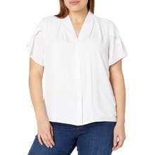 Calvin Klein Women 39 S Plus Size Short Sleeve V Neck Top