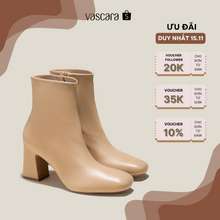 [Ưu Đãi Voucher 10%] Vascara Ankle Boots Gót