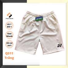 Quần Short Cầu Lông QS11 Trắng Thi Đấu 