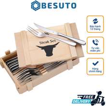 Set Dao Dĩa Inox Cao Cấp Besteak 12 Món Bộ 