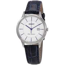 Orient Quartz White Dial Blue Leather Ladies Watch Rf Qa0006S10B