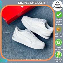 Puma Giày Sneaker Nữ Tăng Chiều Cao 🔴Freeship🔴 Skye Metallic White Chính Hãng - Giày Thể Thao Nữ Chuẩn Auth