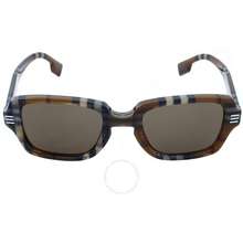 Burberry Eldon Dark Brown Rectangular Men 39 S Sunglasses Be4349 396673 51