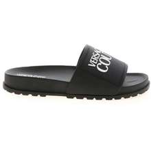 Dép Nam Jeans Couture Logo Slippers In Black