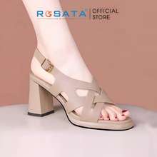 Giày Sandal Cao Gót Nữ Đế Vuông 7P Ro596