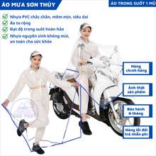 Áo mưa trong suốt Sơn Thủy vải dày to