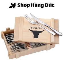 Bộ Dao Dĩa Steak Set 12 Món, Hộp Gỗ Sang