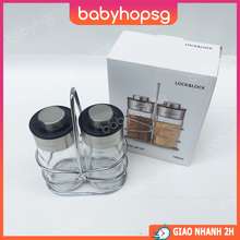 Set 2 Hũ Đựng Gia Vị Point Glass Spice Jar