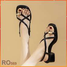 Giày Sandal Nữ Cao Gót 3 Phân Hàng Hiệu