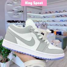 Giày Nike_Jordan Xám Đế Xanh Cổ Thấp , Giày Jordan 1 Low Grey Bản Đẹp Full Box Bill