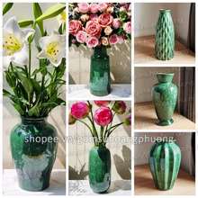 Bình Hoa Decor Men Hỏa Biến Xanh Ngọc Cỡ 