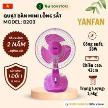 Quạt Để Bàn B203 Lồng Sơn Tĩnh Điện