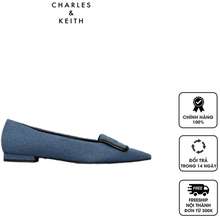 Giày bệt Charles Keith Leather Denim Pointed