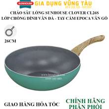 Chảo sâu lòng chống dính vân đá Clover 