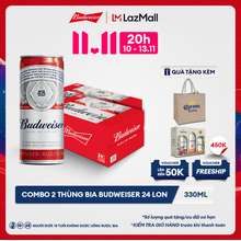 Combo 2 Thùng 24 Lon Bia (330ml/lon) Date