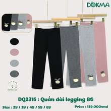 Quần Dài Legging Bé Gái Dq2315 Cho Bé 2-6