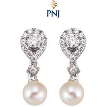 Bông Tai Bạc Đính Freshwater Pearl