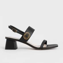 Dép sandals Charles Keith Metallic Accent