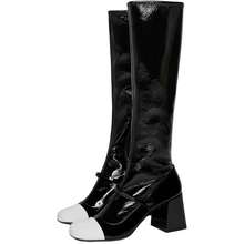 Giày Boot Nữ Patent leather Boots Black Màu