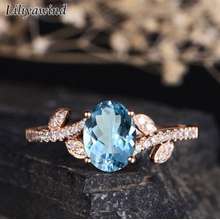 Nhẫn Nữ Topa Sapphire Hoa Hồng Vàng Sang