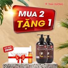 Sao Thái Dương Combo 2 Chai Dầu Gội Thái Dương 7 480Ml Tặng 1 Hộp Serum Dưỡng Trắng Da Valentine 10Ml -