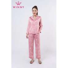 Bộ Mặc Nhà Nữ Kiểu Pijama Dài Tay